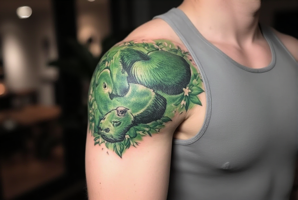 green tattoo