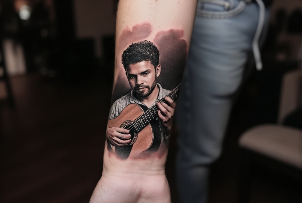 guitar tattoo