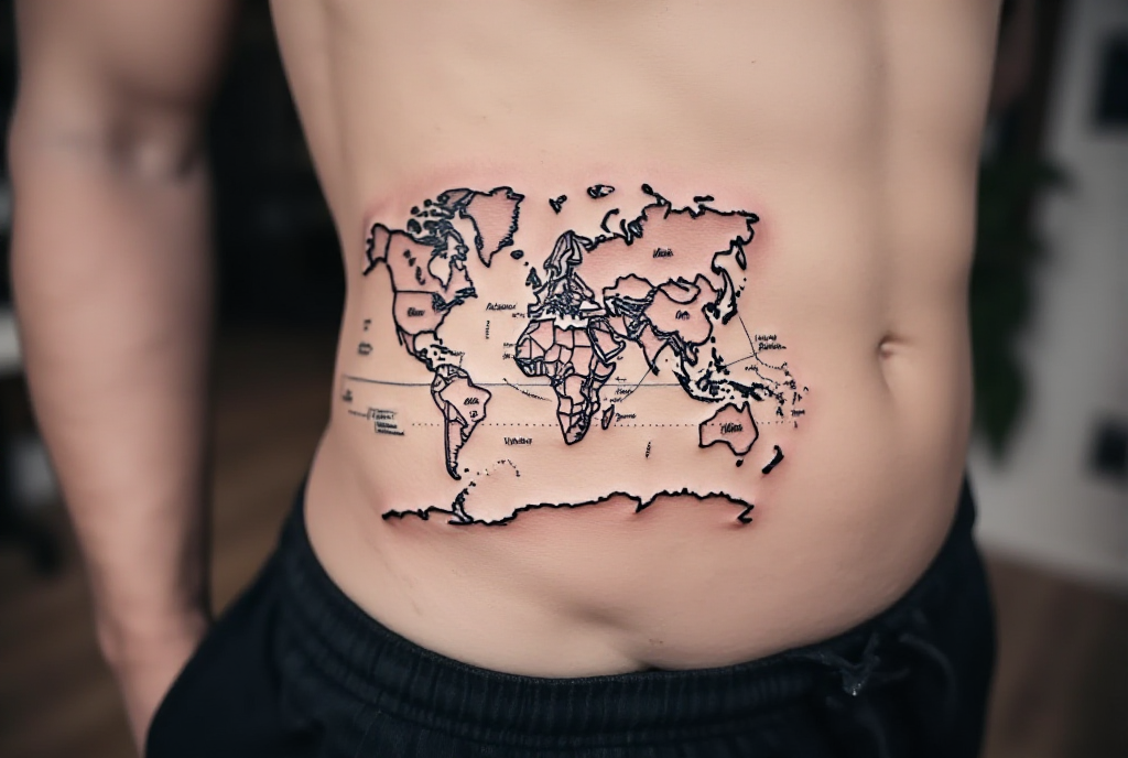 map tattoo