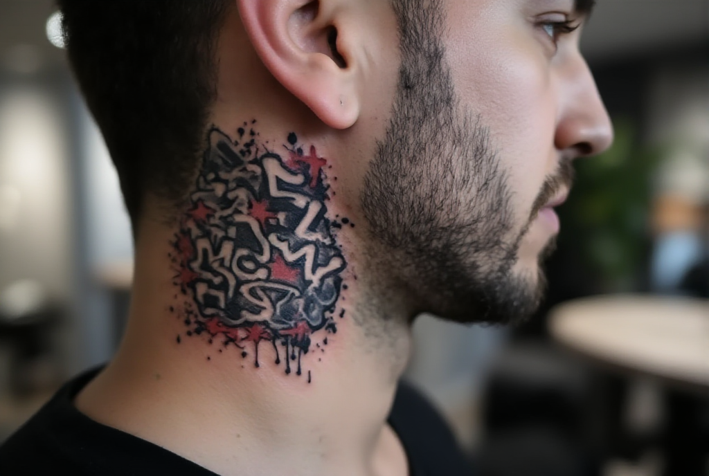 cheek tattoo