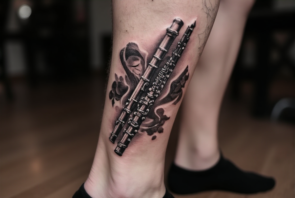 flute tattoo