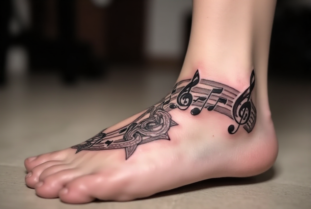 music tattoo