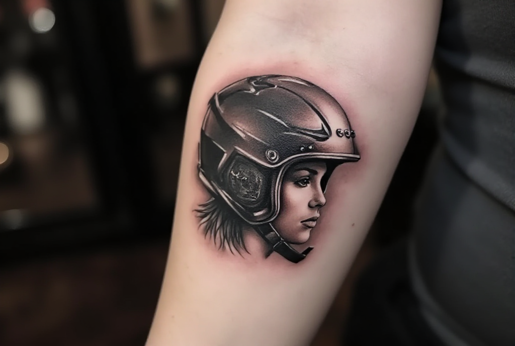 helmet tattoo