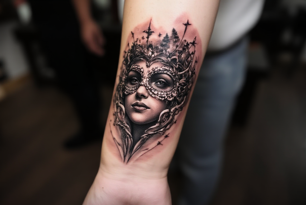mask tattoo