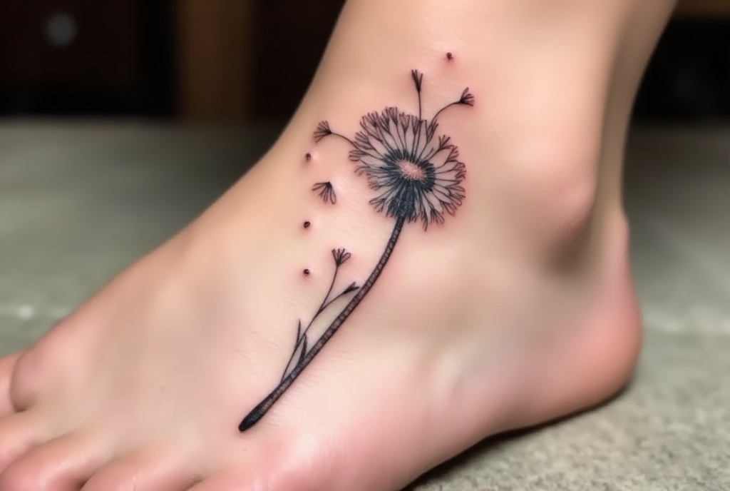 dandelion tattoo