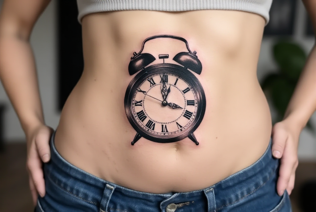 clock tattoo