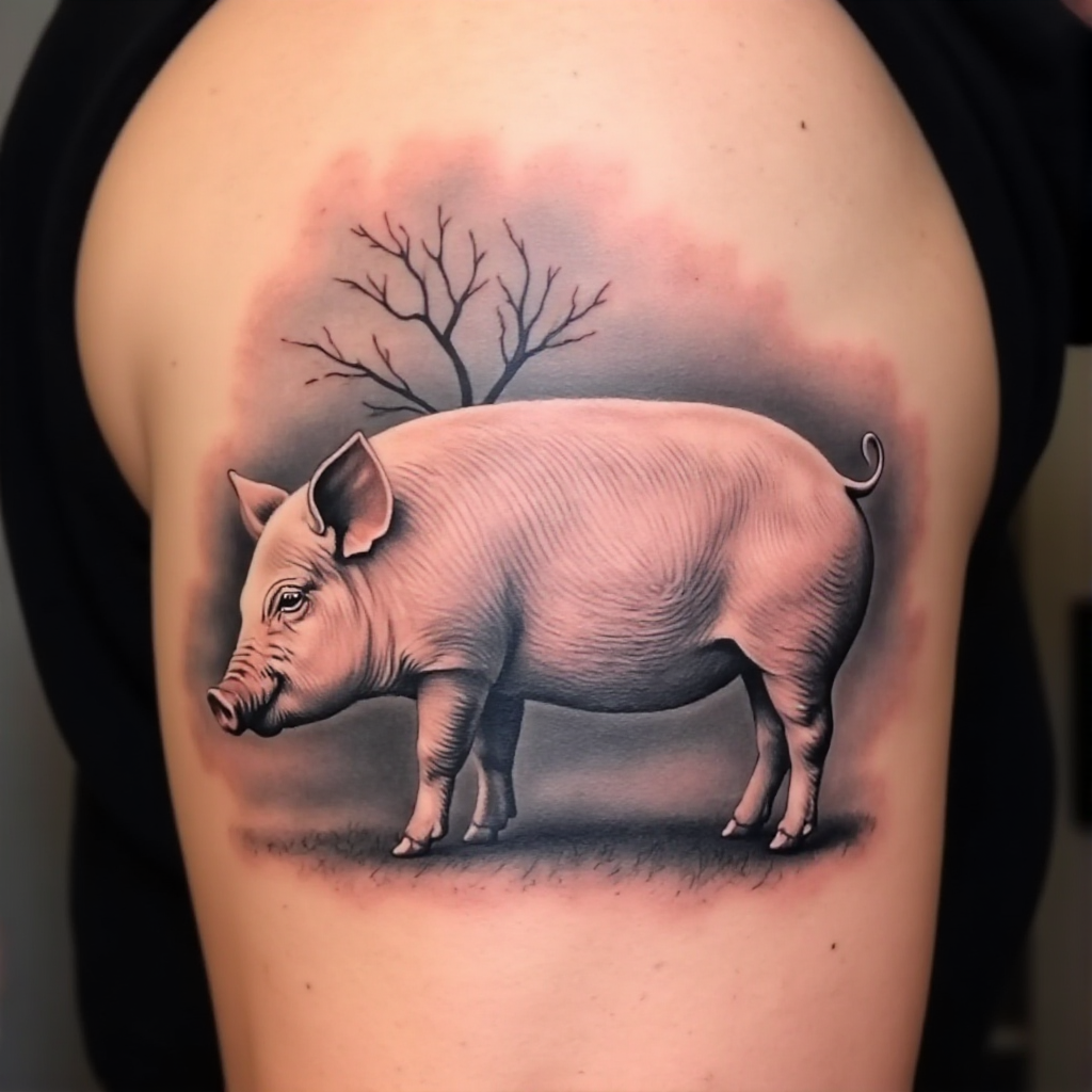 pig tattoo