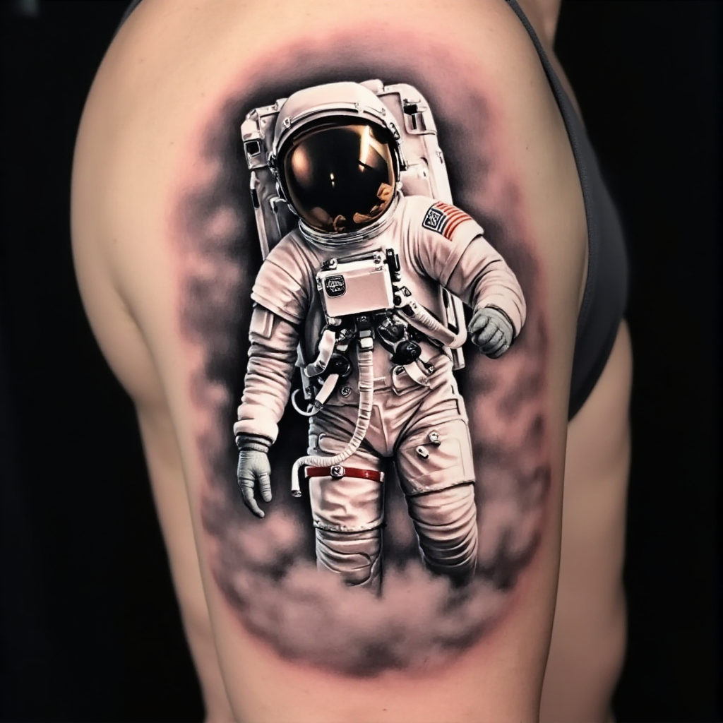 astronaut tattoo