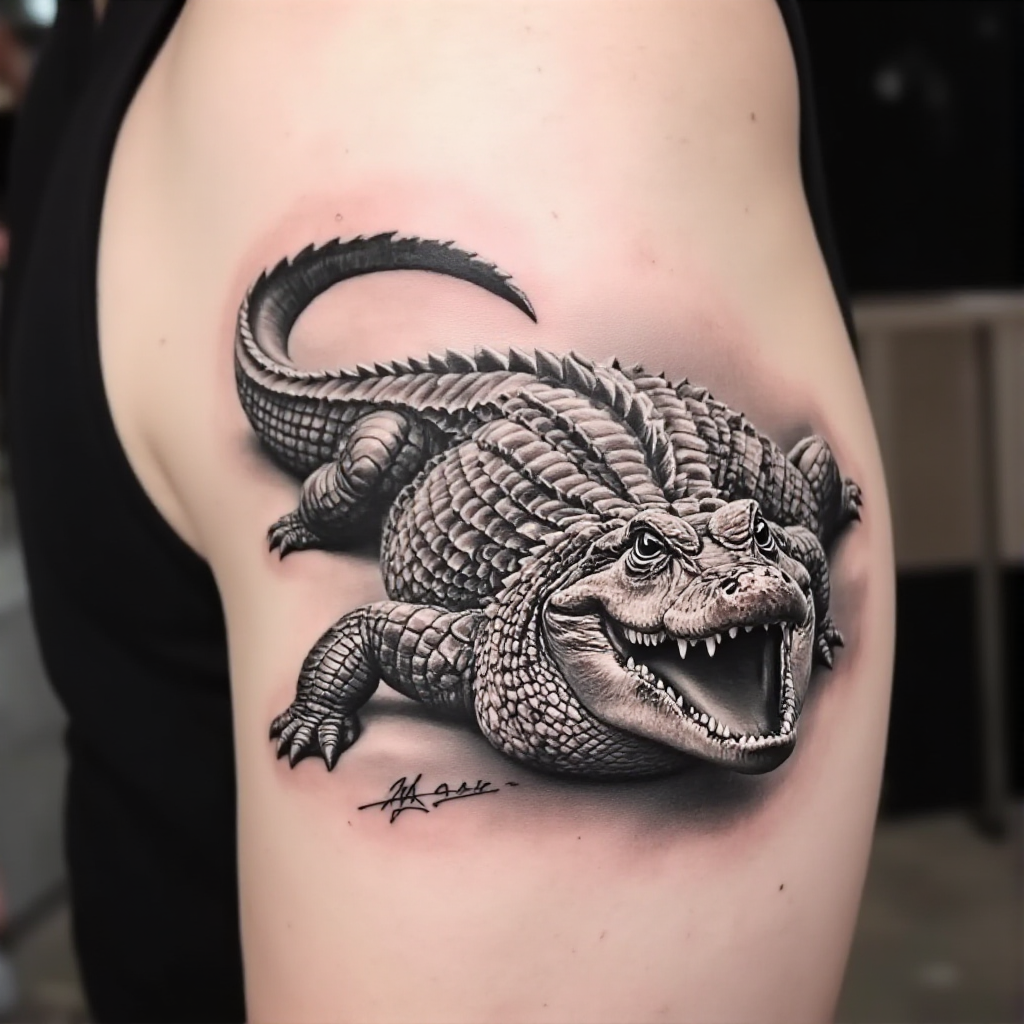 crocodile tattoo