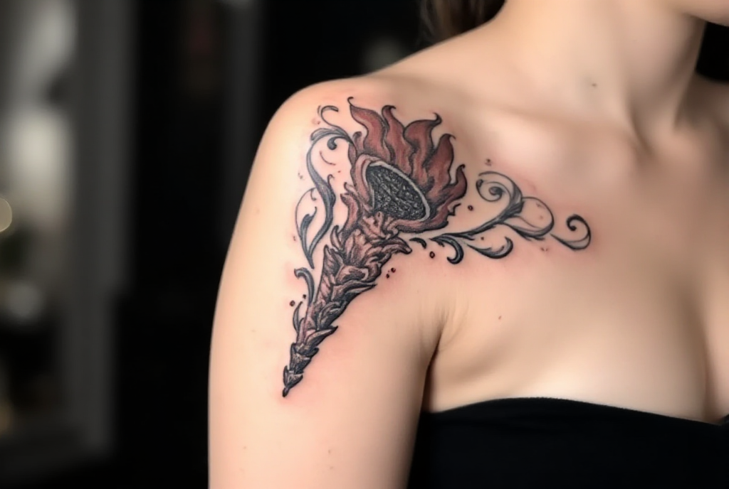 torch tattoo