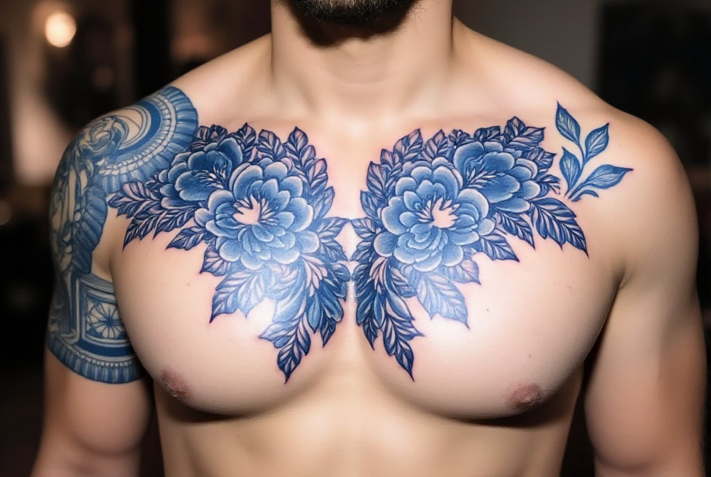 blue tattoo