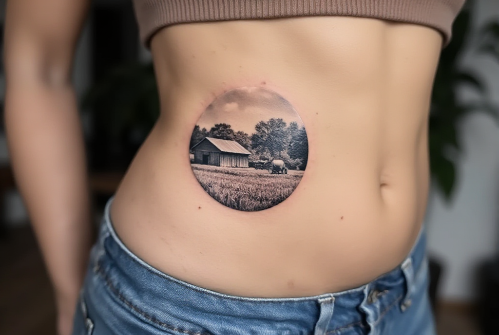 farm tattoo