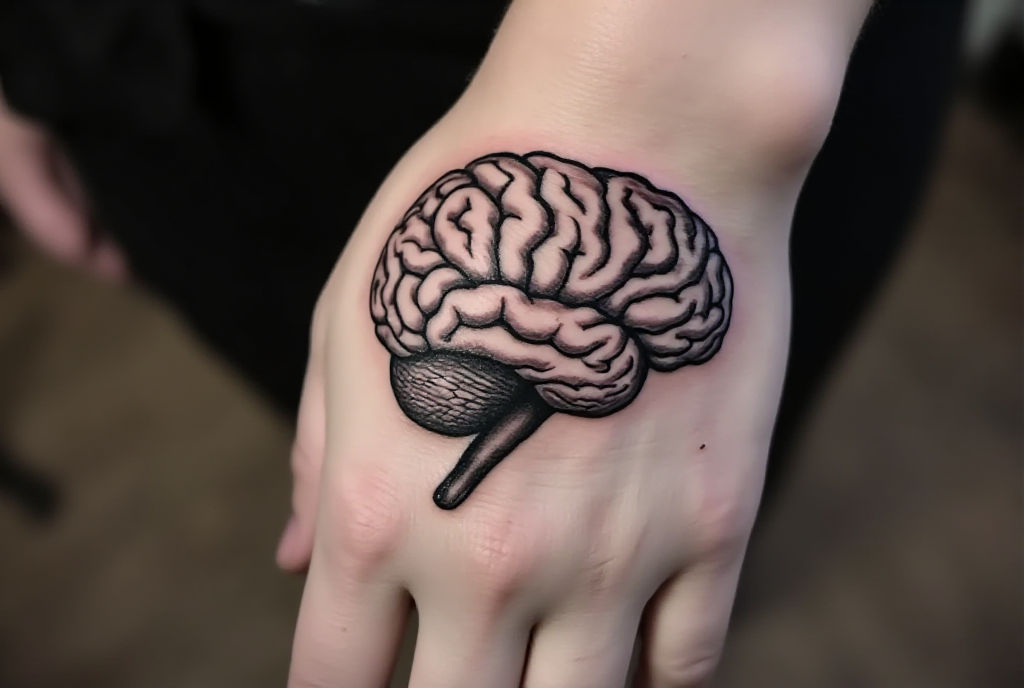 brain tattoo