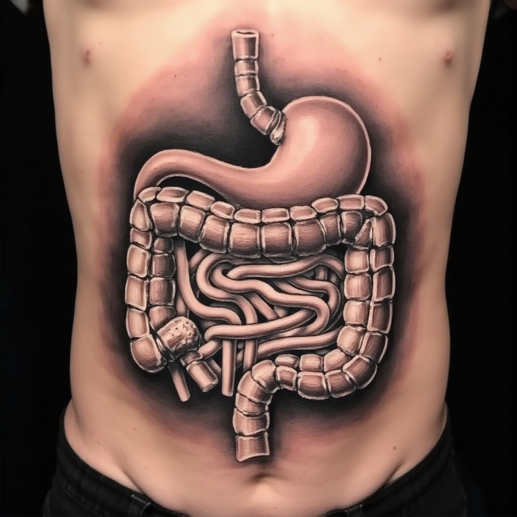 stomach tattoo