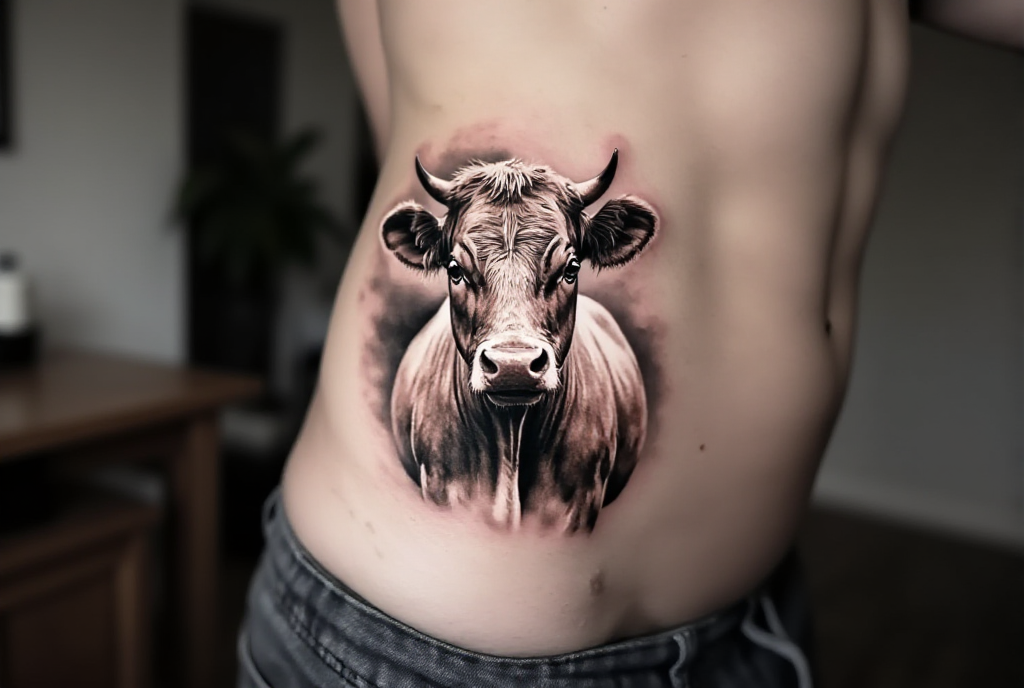 cow tattoo