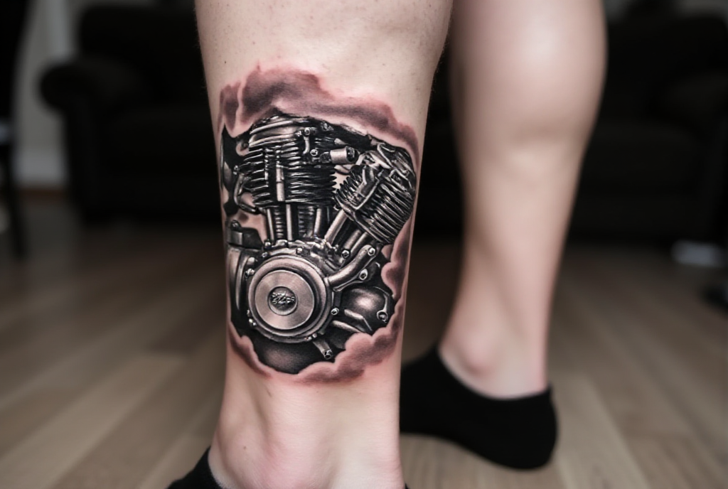 engine tattoo