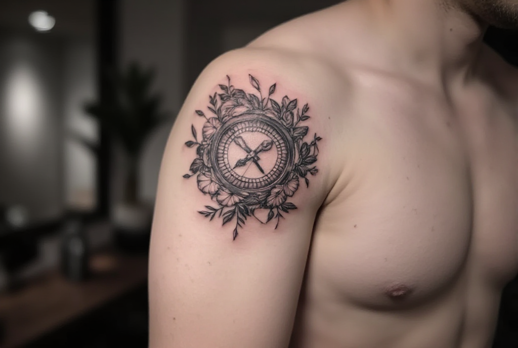 button tattoo