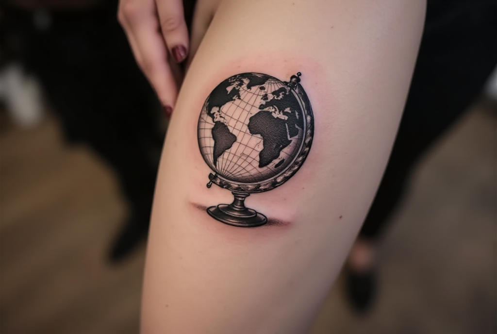 globe tattoo