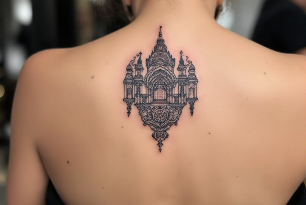 temple tattoo