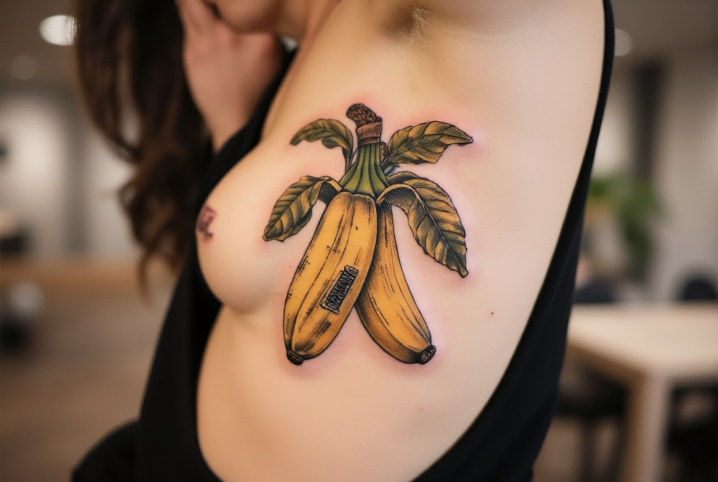 banana tattoo