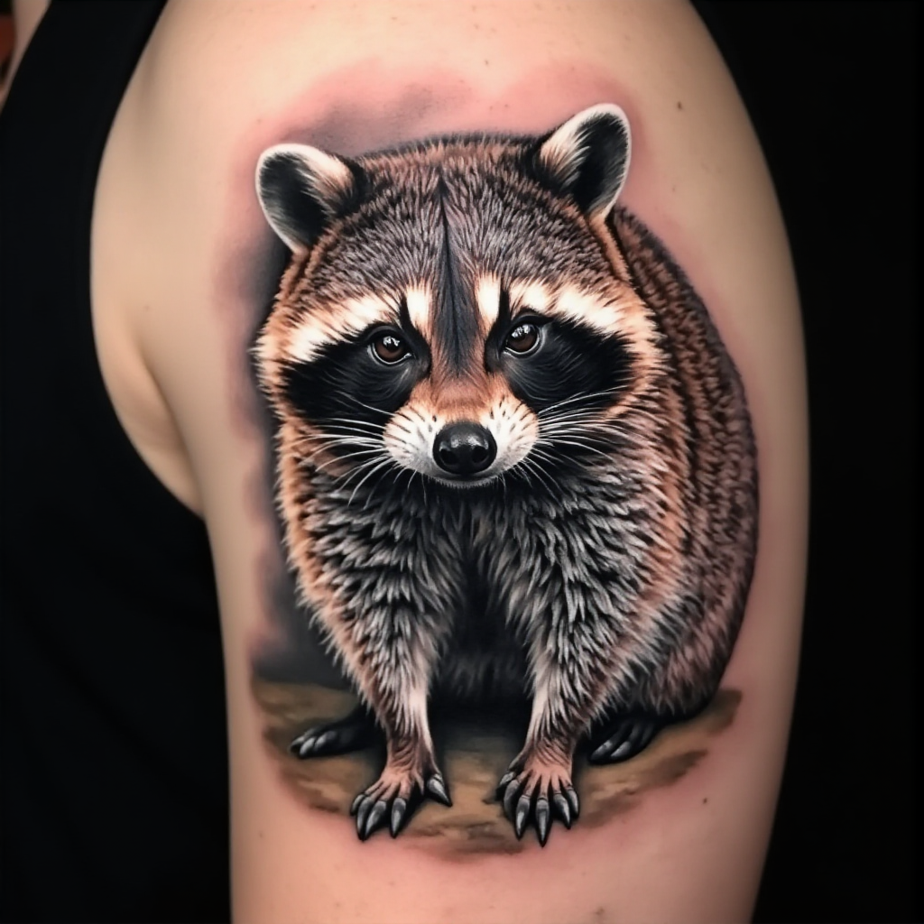 raccoon tattoo