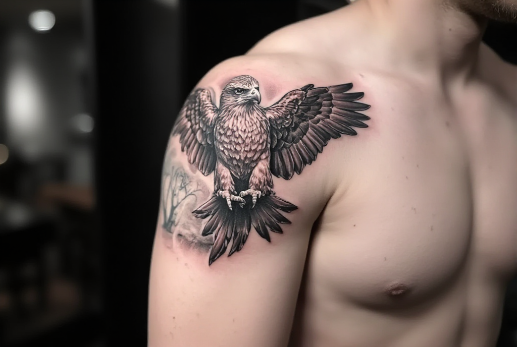 hawk tattoo